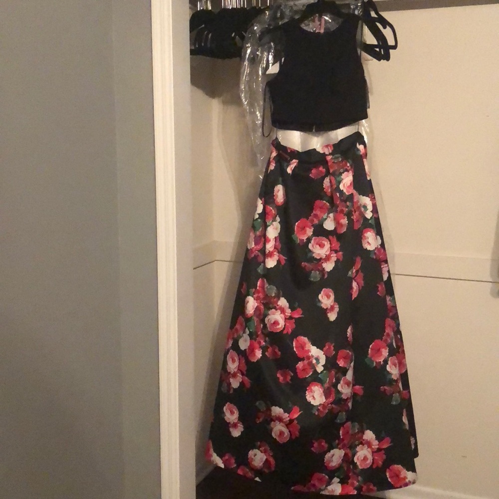 Two piece prom dress